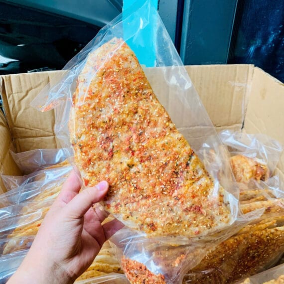 Bánh Tráng Dừa Nướng Mắm Tép Bình Định