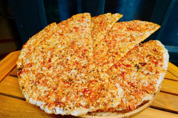Bánh Tráng Dừa Nướng Mắm Tép Bình Định