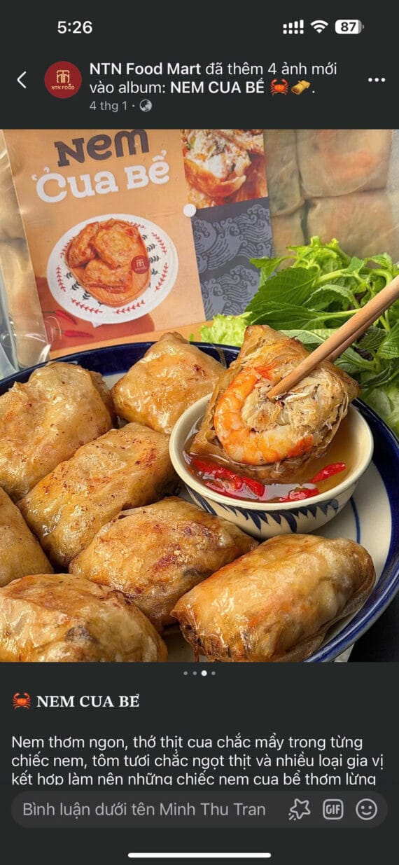 Nem Cua Bể Đặc Biệt Hải Phòng (8 chiếc)